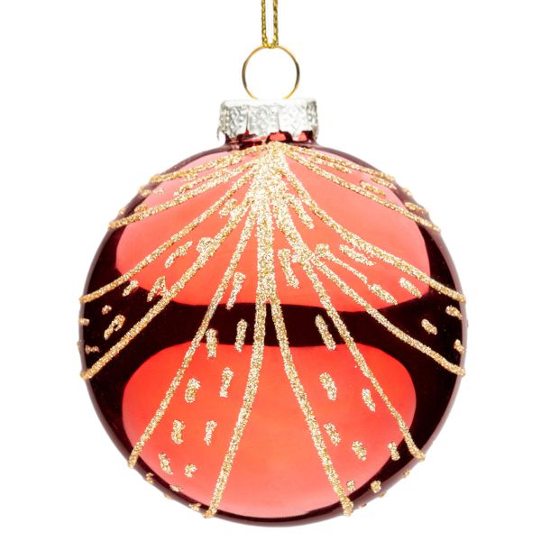 Pallina di Natale in vetro Autostrada dei Sogni 8 cm