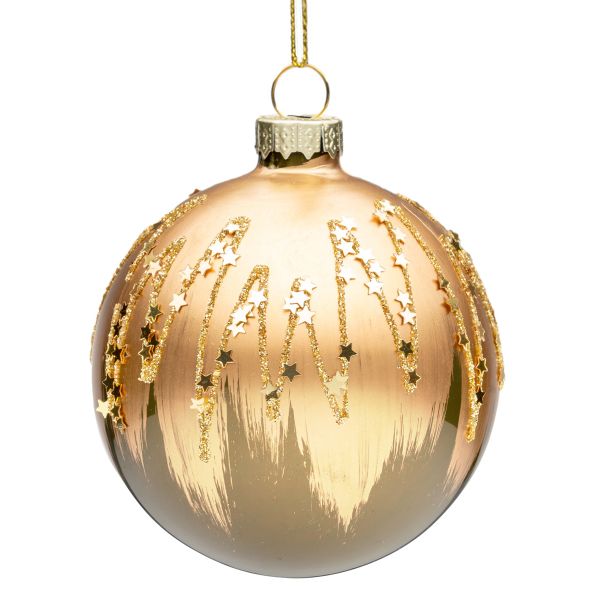 Pallina di Natale in vetro Golden Dress Trail of the Stars 8 cm
