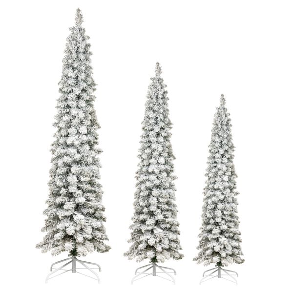 Set di 3 alberi di Natale innevati artificiali Kalar