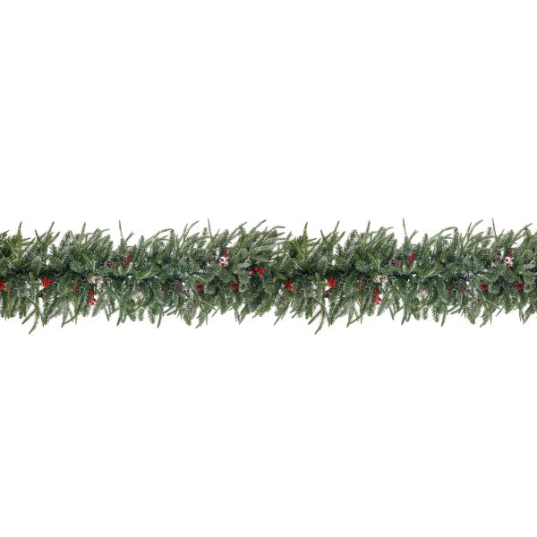 Festone di Natale con bacche e pigne Downtown 180 cm