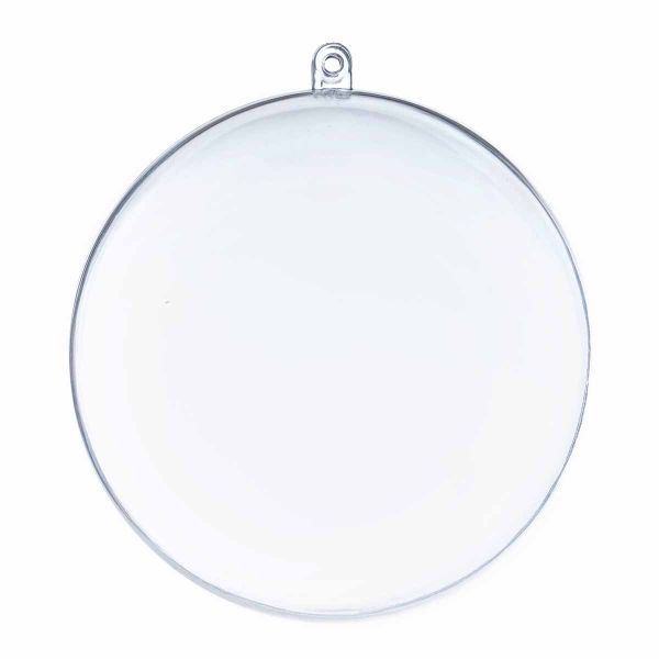 Pallina di Natale trasparente Sfera di Ghiaccio Lappone Apribile 10 cm