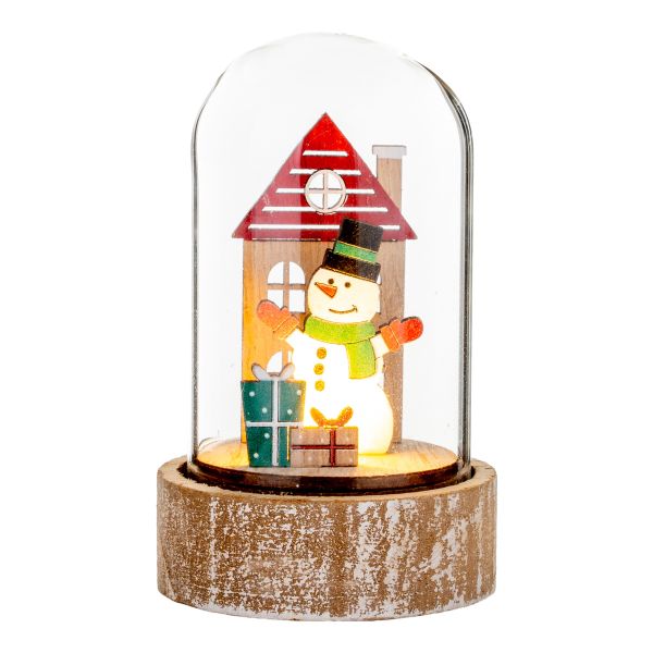 Ampolla Natalizia Joyful Snowman House 10 cm