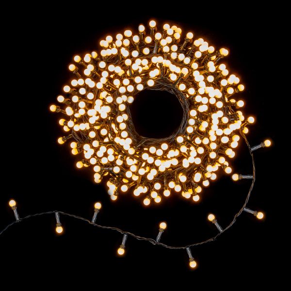 Catena luminosa Lyra 500 Led Ball 25 Mt - Bianco Caldo