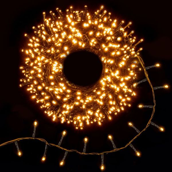 Catena Luminosa con Telecomando Libra 1000 Led 30 Mt - Bianco caldo