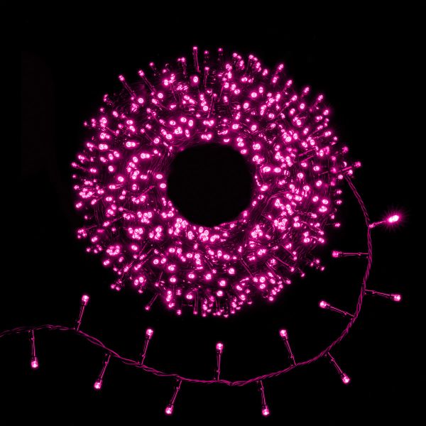 Catena luminosa Pegasus  1000 Led 50 Mt - Rosa