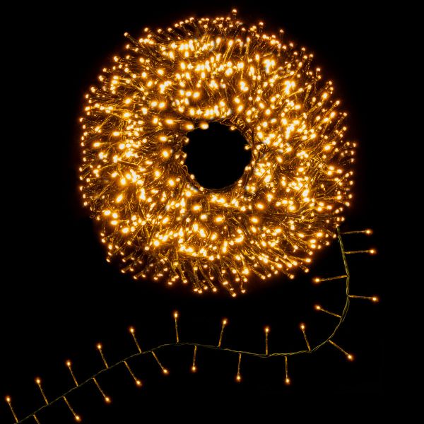 Catena luminosa cluster Cassiopea 1000 Led 20 Mt - Bianco caldo