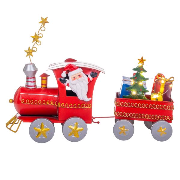 Babbo Natale e il Treno Volante dei Desideri 39 cm