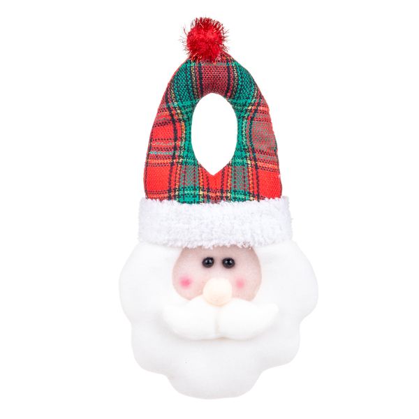 Fuoriporta Natalizio Santa Claus Tartan Hat 30 cm