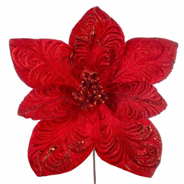 Fiore di Natale rosso Coup de Pinceau Magique 31 cm