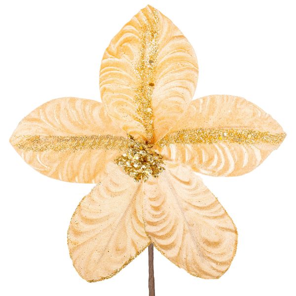 Fiore di Natale oro Dream Cardinal Points 22 cm