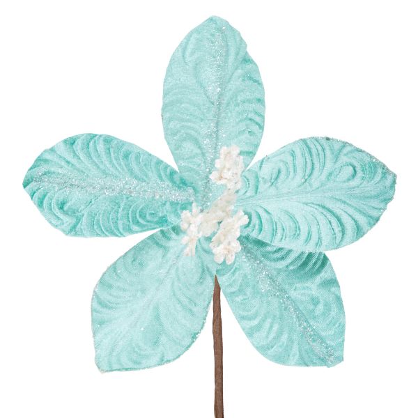 Fiore di Natale azzurro Sotto le stelle di Uranio 20 cm