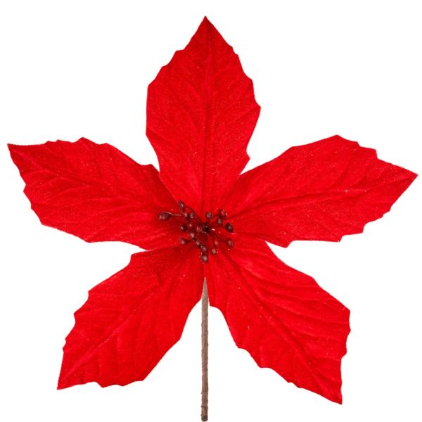 Fiore di Natale rosso Horloge Fleur 24 cm