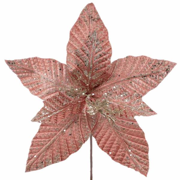 Fiore di Natale rosa Sourire de Princesse 35 cm