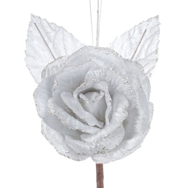 Rosa bianca con gambo Vie de Decouverte 12 cm