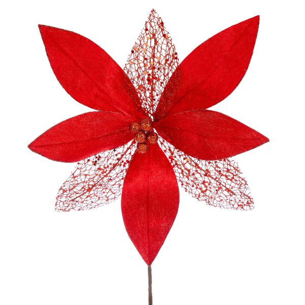 Fiore di Natale rosso Surprise de Noel 26 cm