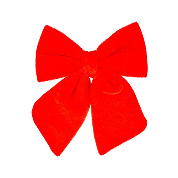 Fiocco Natalizio Eleganza del Velluto Rosso 13 cm