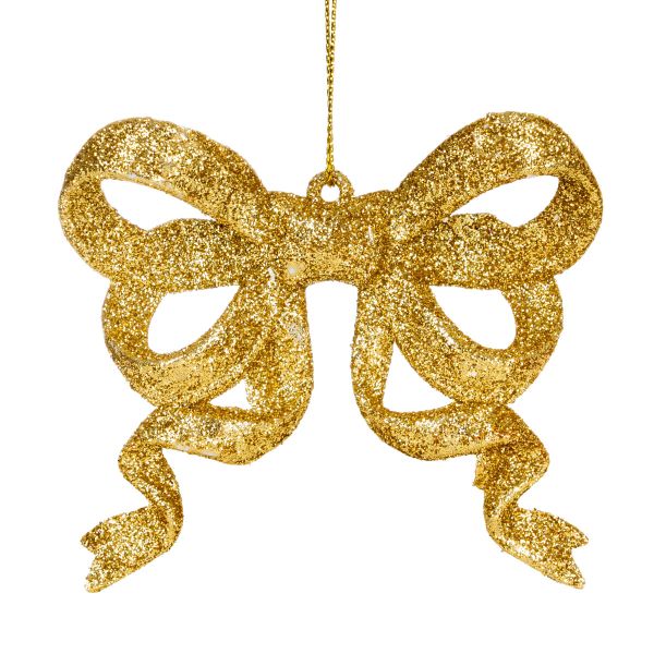 Addobbo Natalizio Golden Angel Bow 8 cm