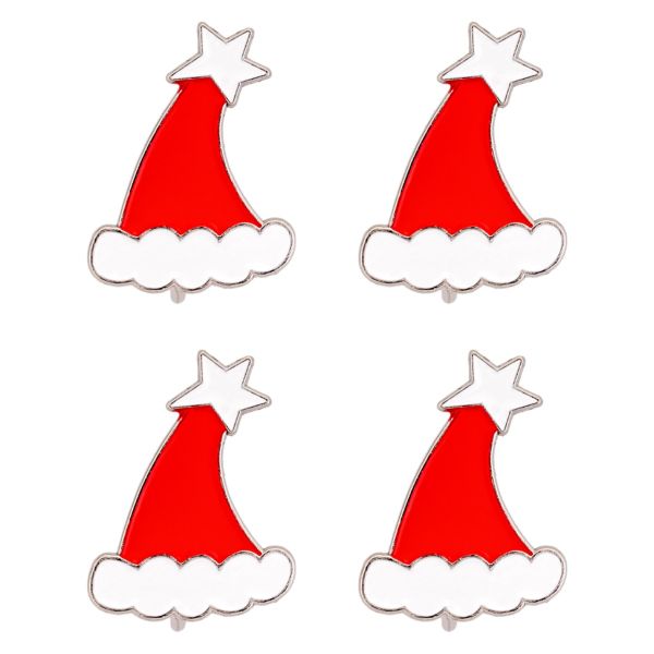 Set 4 Portatovaglioli Natalizi Magic Star Hat 4 cm