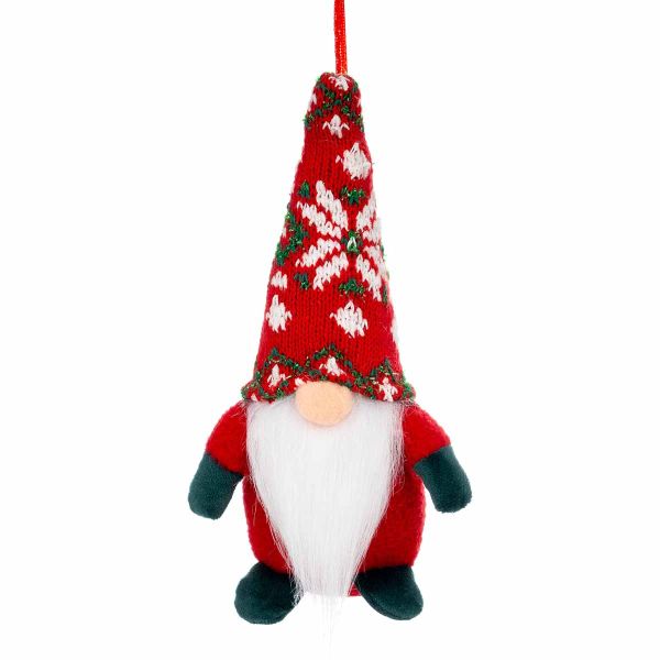 Addobbo Natalizio Gnomo Portatore di Felicità 19 cm