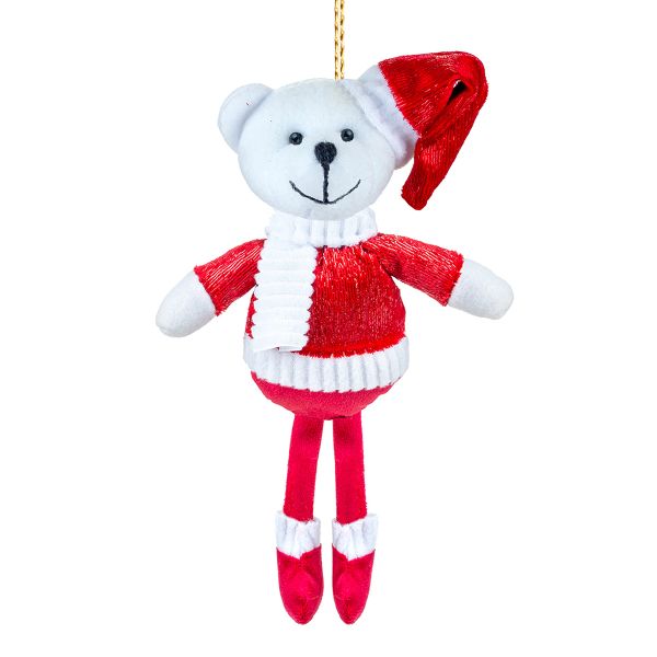 Addobbo Natalizio Orsetto Benny Mangiatore di Torte 28 cm