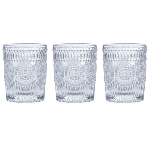 Set 3 Bicchieri in vetro Enchanted Ice Crystals 300 ml