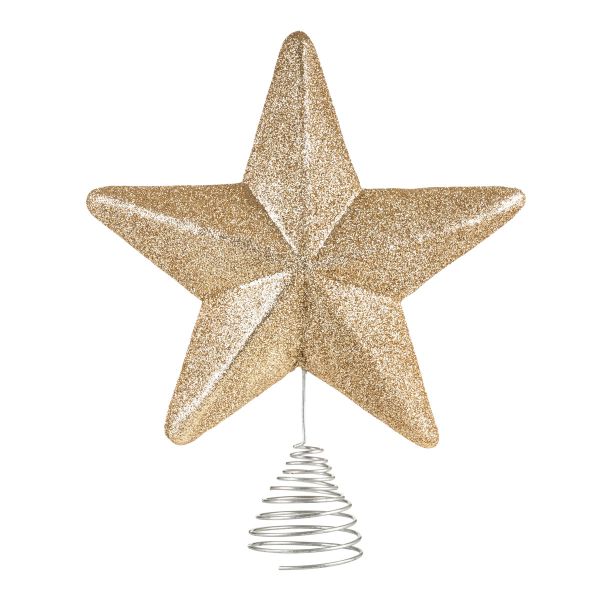 Puntale per Albero di Natale oro a stella Bonde 25 cm