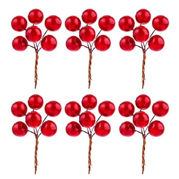 Set Bacche per decorazione Natale Aubepine 10 cm