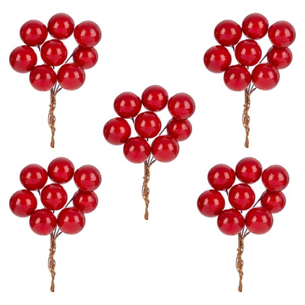 Set Bacche per decorazione Natale Aubepine 9 cm