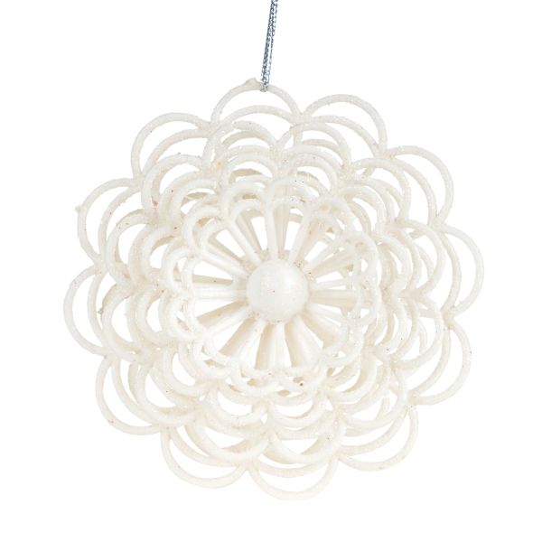 Addobbo Natalizio White Magic Flower 10 cm