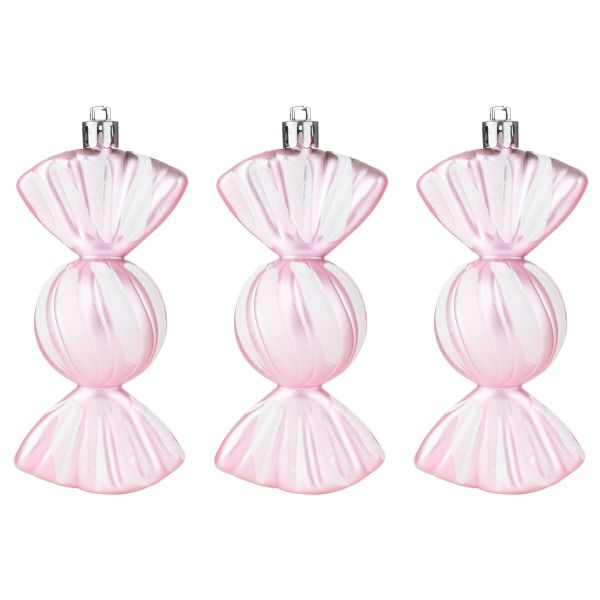 Set 3 Addobbi Natalizi Three Seasons Candies 10 cm