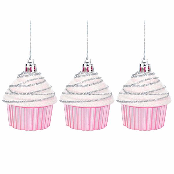 Set 3 Addobbi Natalizi Cupcake Sweet Destiny 6 cm