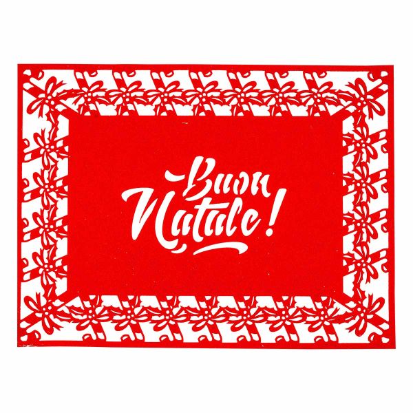 Tovaglietta Natalizia rossa Regalo di Zirke 40 cm