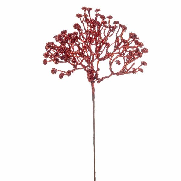 Ramo rosso con glitter Algues Rouges 32 cm