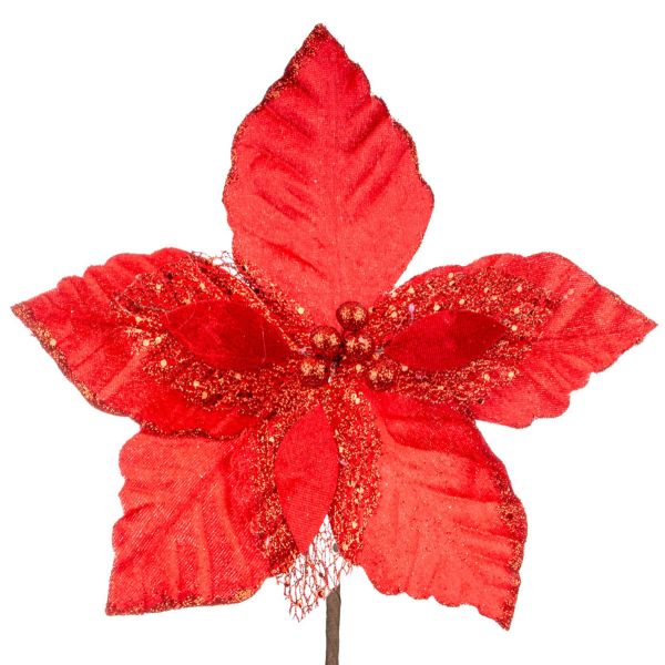 Fiore di Natale rosso Enchanted Land Fruit 35 cm