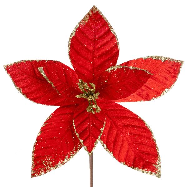Fiore di Natale rosso Roi de Noel 30 cm