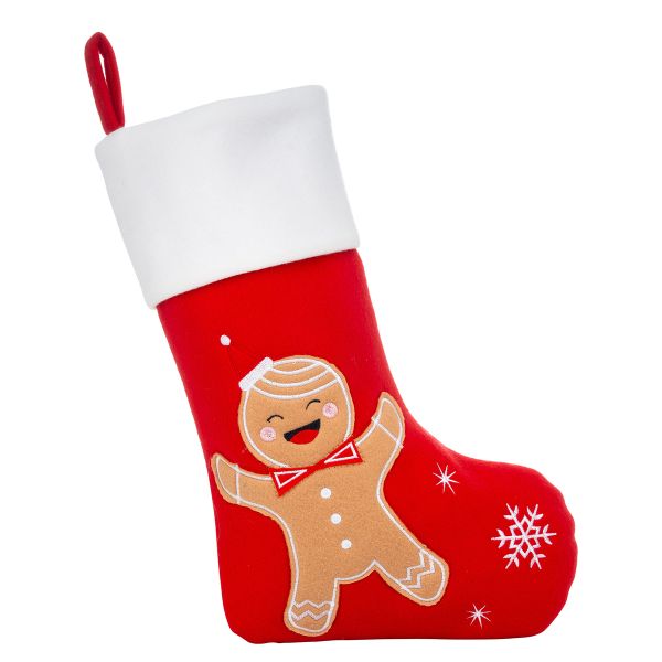 Calza di Natale rossa Dolce Villaggio 40 cm