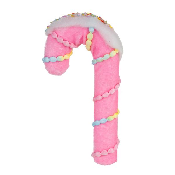 Addobbo Natalizio Bastoncino di Zucchero Pink Rainbow 25 cm