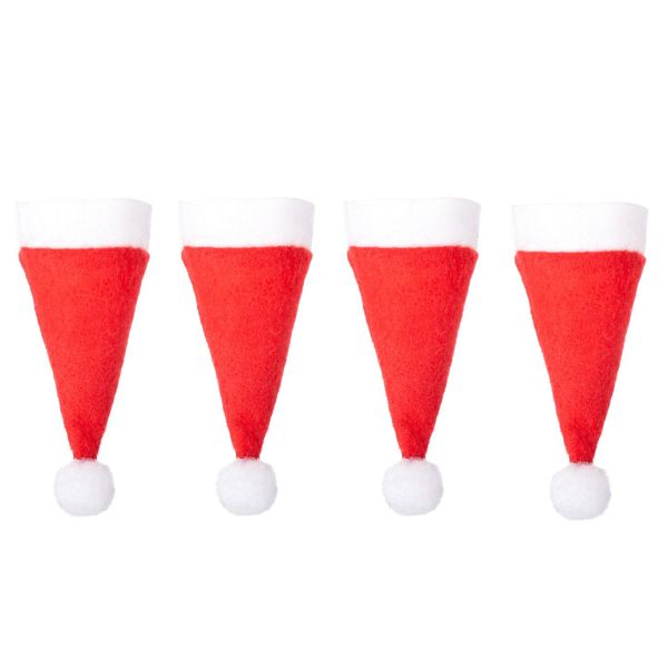 Set 4 Portaposate Natalizi Classic Christmas Hat 12 cm