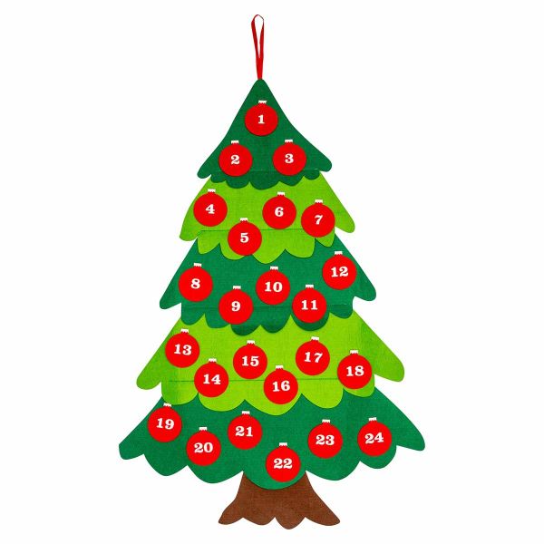 Calendario Avvento Abete dai Frutti Rossi 100 cm