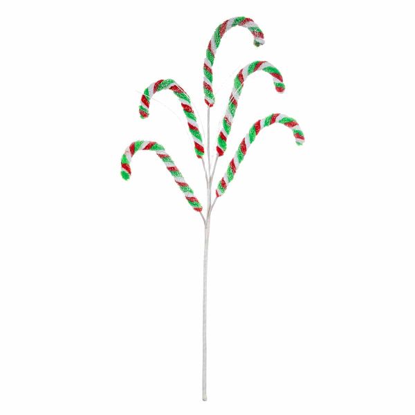 Addobbo Natalizio Bastoncino di Zucchero Christmas Mistletoe 55 cm