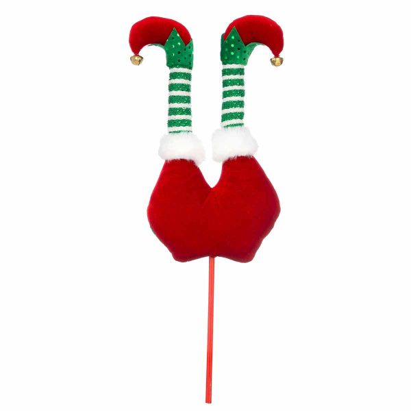 Addobbo Natalizio Gambe di Elfo Christmas Minstrel 30 cm