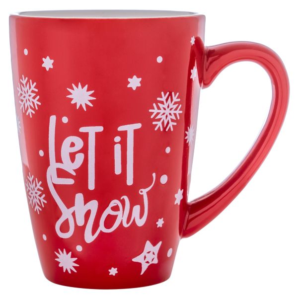 Tazza Natalizia in ceramica Let it snow 340 ml