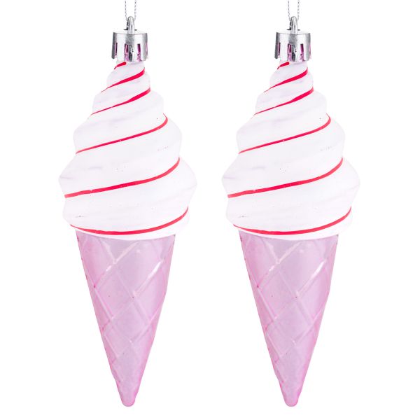 Set 2 Addobbi Natalizi Pink Galaxies Ice Creams 14 cm