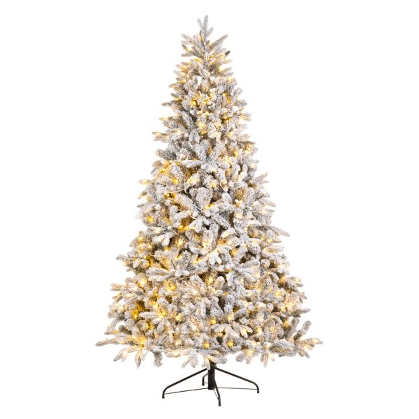 Albero di Natale innevato artificiale con luci incorporate Mounier-270 cm