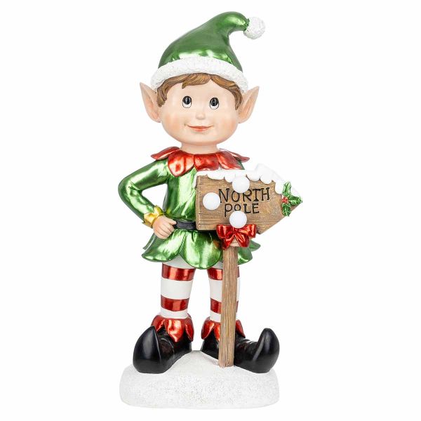 Elfo bambino Jaxon postino racconta storie 40 cm