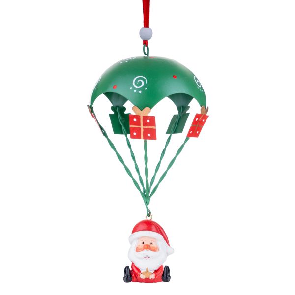 Addobbo Natalizio Paracadute Babbo Natale Wishes Traveler 18 cm