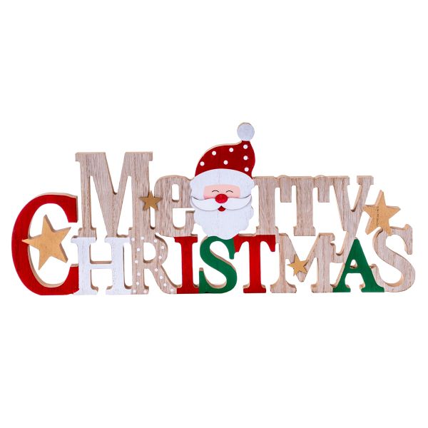 Scritta Natalizia Santa Greetings 40 cm