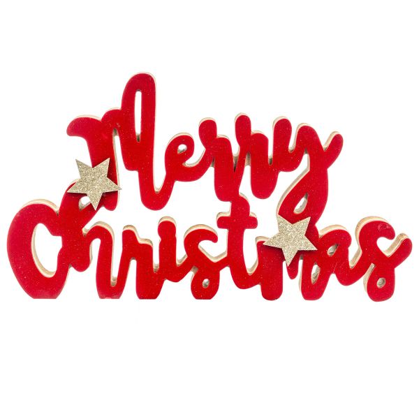 Scritta Natalizia Christmas Greetings in the Woods 27 cm