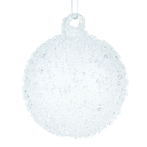 Pallina di Natale in vetro Enchanted Ice Crown 8 cm
