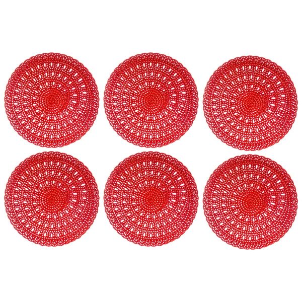 Set 6 Sottobicchieri natalizi Rubino di Santa 10 cm